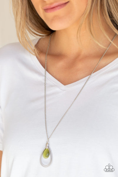Paparazzi Necklace - Teardrop Tranquility - Green