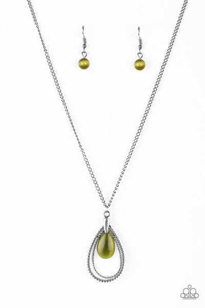 Paparazzi Necklace - Teardrop Tranquility - Green
