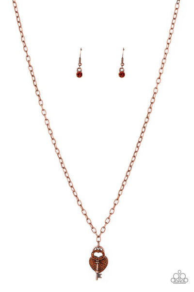 Paparazzi Necklace - Pop and Locket - Copper