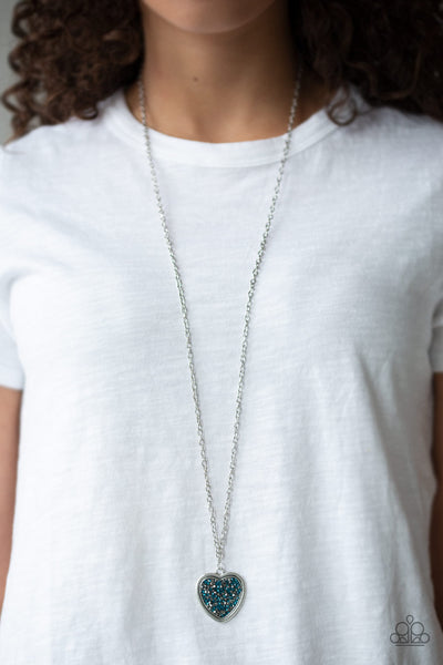 Paparazzi Necklace - Heart of Sparkle - Blue