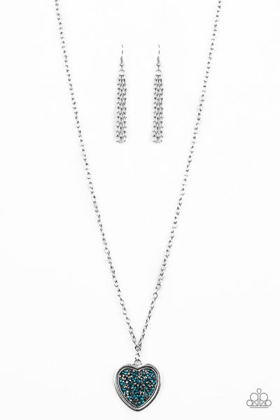 Paparazzi Necklace - Heart of Sparkle - Blue