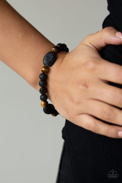 Paparazzi Bracelet - A Hundred and Zen Percent - Brown