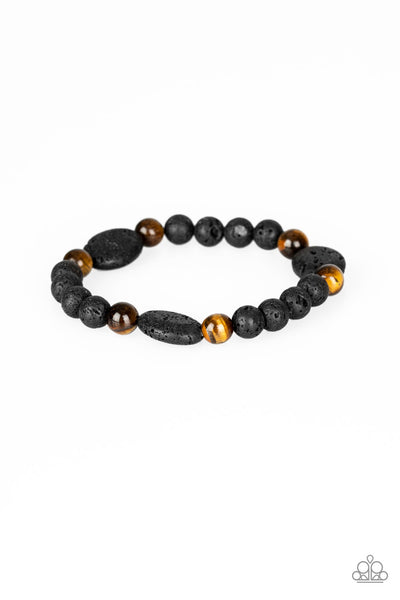 Paparazzi Bracelet - A Hundred and Zen Percent - Brown