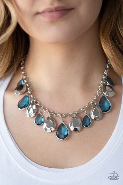 Paparazzi Necklace - CLIQUE-Bait - Blue