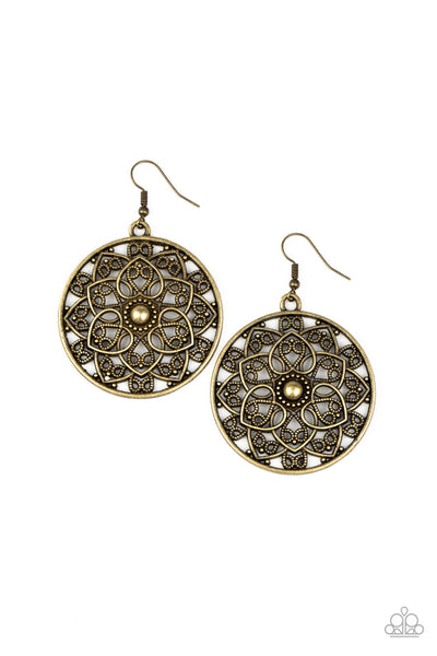 Paparazzi Earring - Petal Prana - Brass