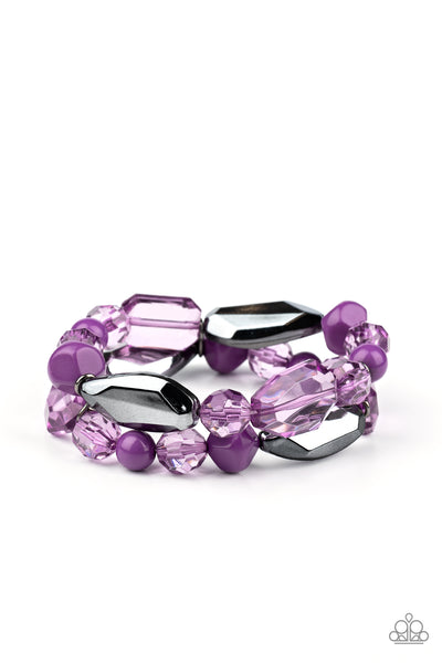 Paparazzi Bracelet - Rockin' Rock Candy - Purple