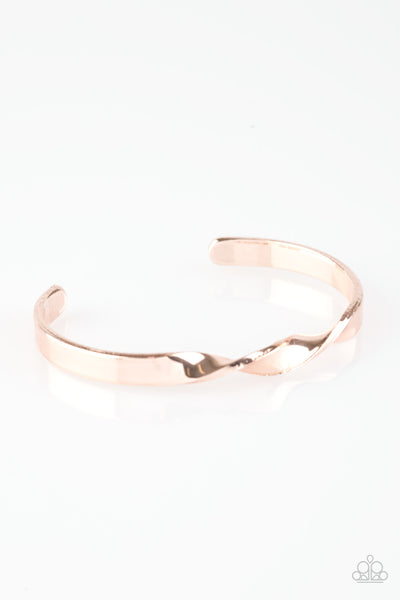 Paparazzi Bracelet - Traditional Twist - Rose Gold