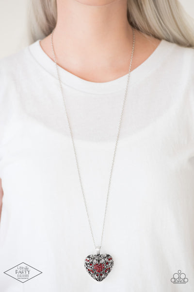 Paparazzi Necklace - Heartless Heiress - Red