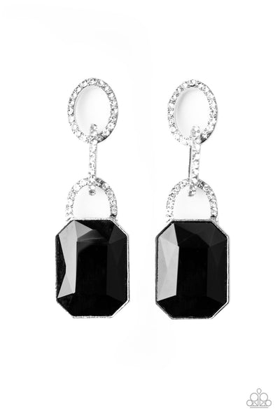 Paparazzi Earring - Superstar Status - Black