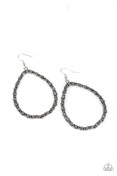 Paparazzi Earring - Galaxy Gardens - Silver