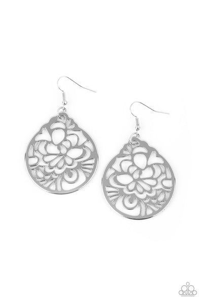 Paparazzi Earring - Garden Mosaic - Silver
