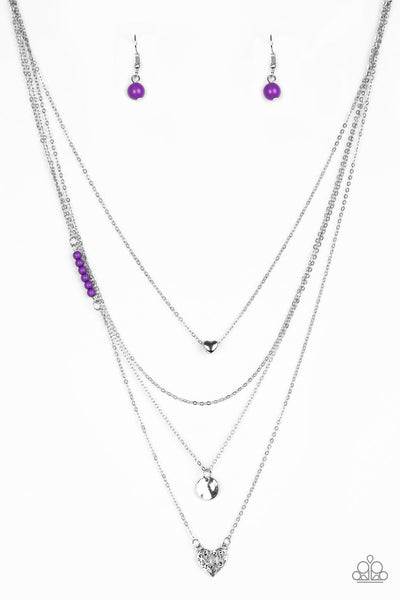 Paparazzi Necklace - Gypsy Heart - Purple