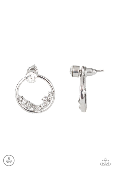 Paparazzi Earring - Rich Blitz - White