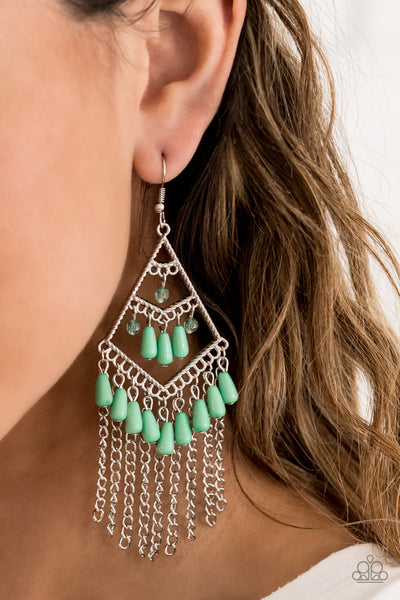 Paparazzi Earring - Trending Transcendence - Green