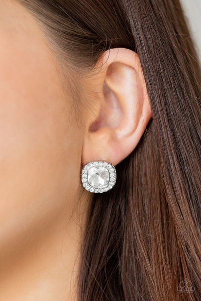 Paparazzi Earring - Bling Tastic! - White