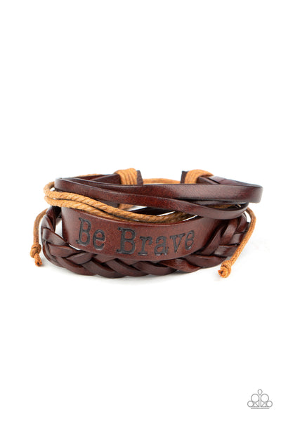 Paparazzi Bracelet - Brave Soul - Brown Urban