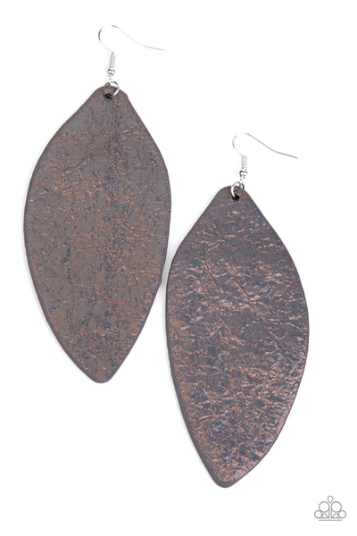 Paparazzi Earring - Eden Radiance - Multi Brown Copper