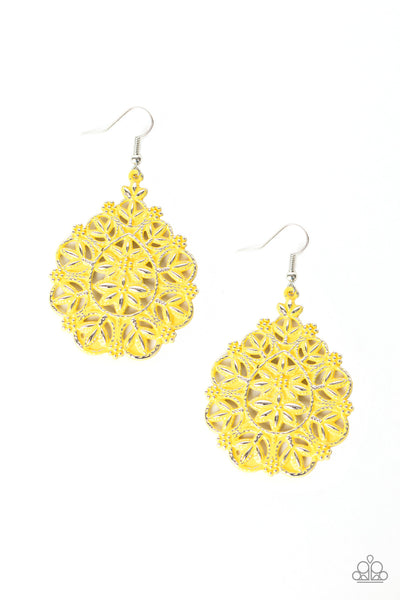 Paparazzi Earring - Floral Affairs - Yellow