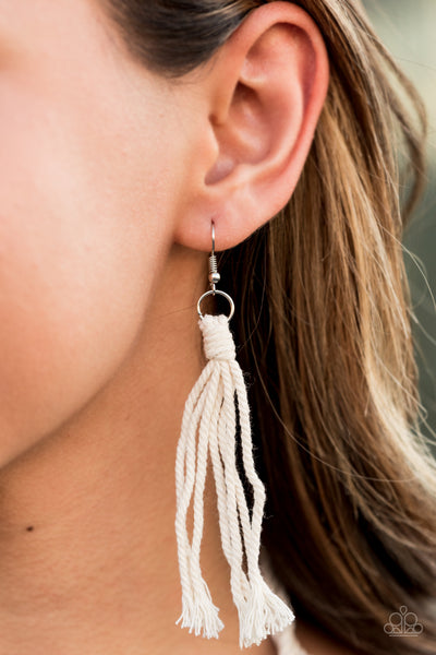 Paparazzi Necklace - Macrame Mantra - White