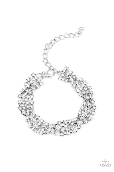 Paparazzi Bracelet - Twists and Turns - White