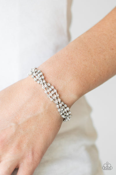 Paparazzi Bracelet - Twists and Turns - White