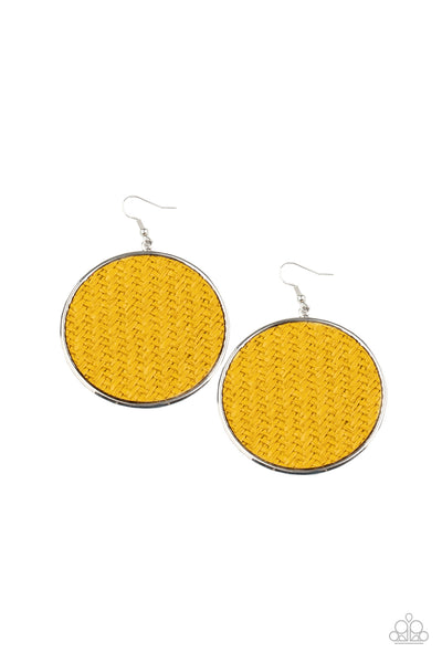 Paparazzi Earring - Wonderfully Woven - Yellow