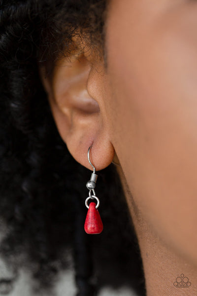Paparazzi Necklace - Extinct Species - Red