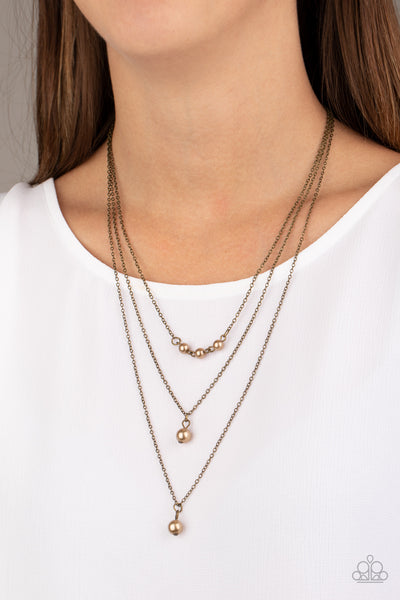 Paparazzi Necklace - High Heels and Hustle - Brass