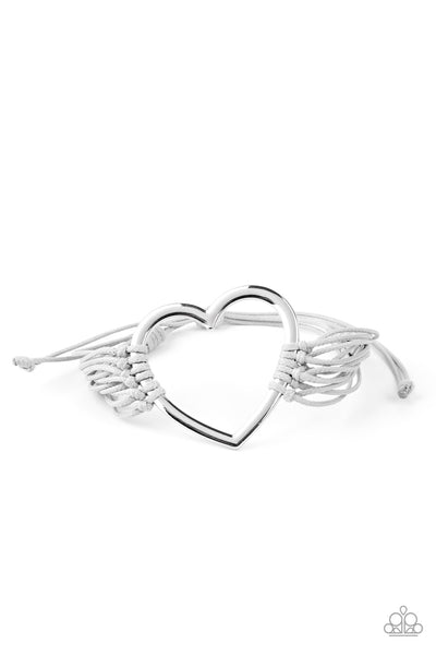 Paparazzi Bracelet - Playing With My HEARTSTRINGS - Silver
