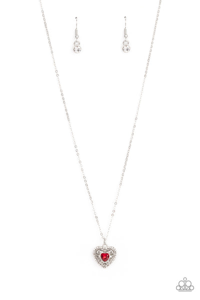 Paparazzi Necklace - Treasures of the Heart - Red