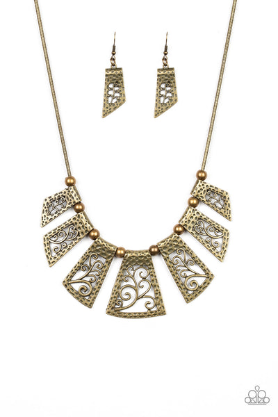 Paparazzi Necklace - Vintage Vineyard - Brass