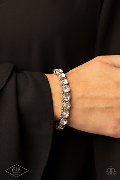 Paparazzi Bracelet - Sugar-Coated Sparkle - White