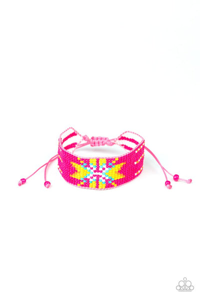 Paparazzi Bracelet - BEADED Badlands - Pink