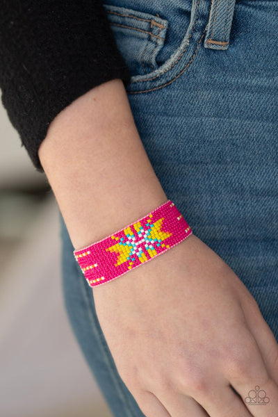 Paparazzi Bracelet - BEADED Badlands - Pink