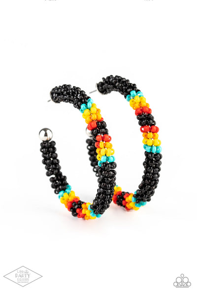 Paparazzi Earring - Bodaciously Beaded - Black