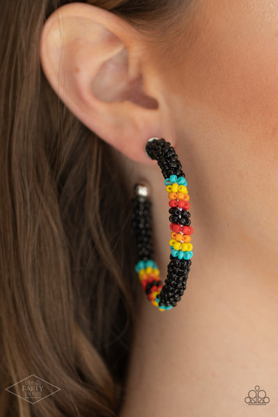 Paparazzi Earring - Bodaciously Beaded - Black