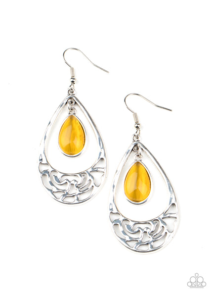 Paparazzi Earring - DEW You Feel Me? - Yellow
