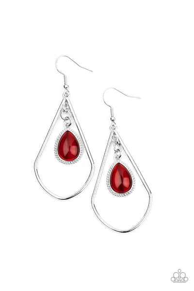 Paparazzi Earring - Ethereal Elegance - Red