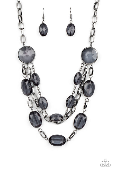 Paparazzi Necklace - I Need A GLOW-cation - Black