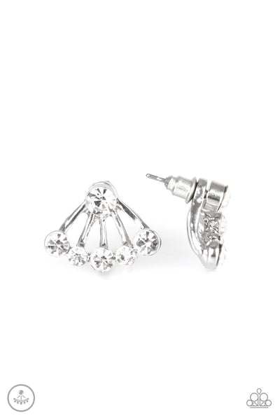 Paparazzi Earrings - Jeweled Jubilee - White