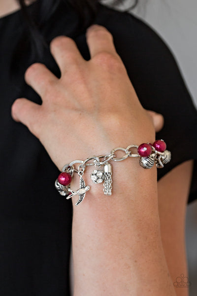 Paparazzi Bracelet - Lady Love Dove - Red