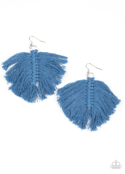 Paparazzi Earring - Macrame Mamba - Blue