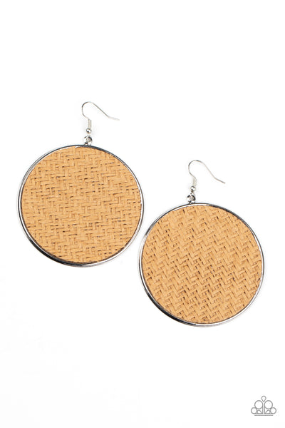 Paparazzi Earring - Wonderfully Woven - Brown