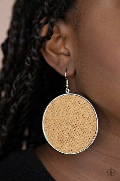 Paparazzi Earring - Wonderfully Woven - Brown