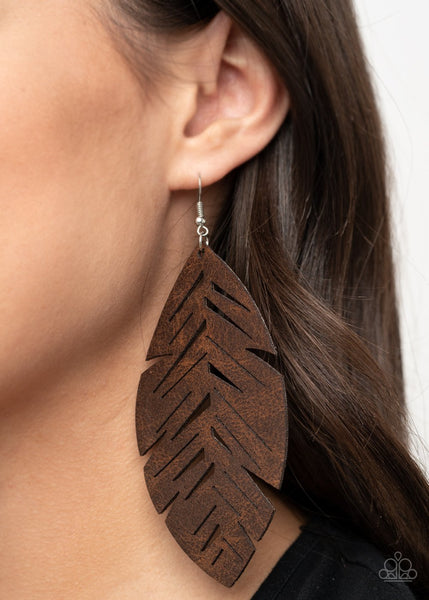 Paparazzi Earring - I Want To Fly - Brown