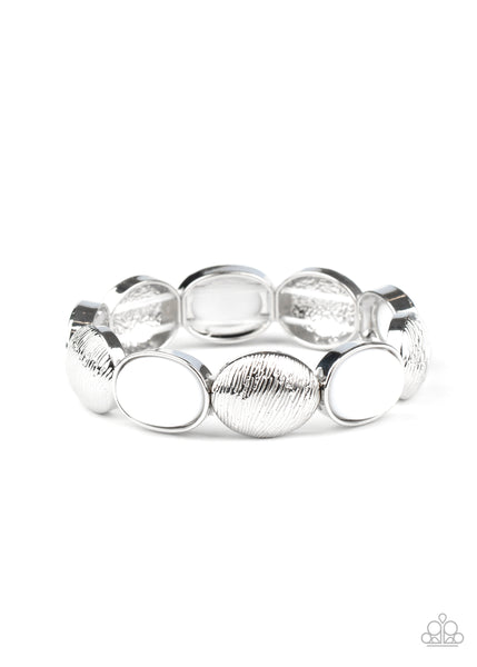 Paparazzi Bracelet - Decadently Dewy - White