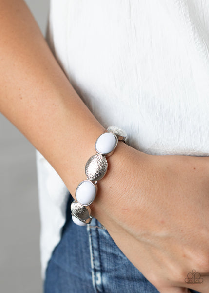 Paparazzi Bracelet - Decadently Dewy - White