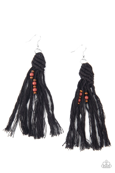 Paparazzi Earring - Beach Bash - Black