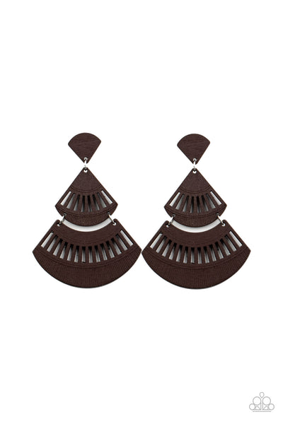 Paparazzi Earring -  Oriental Oasis - Brown
