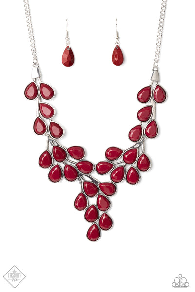 Paparazzi Necklace - Eden Deity - Red